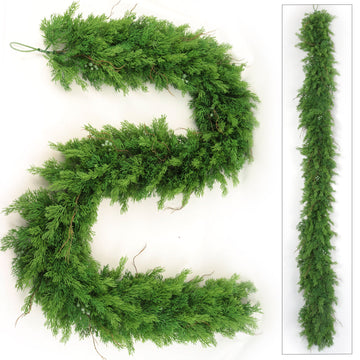 Artificial Juniper Garland- 6'  artificialflowersdotcom